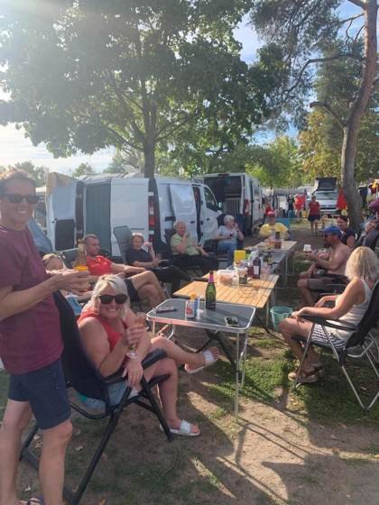 Moment convivial au camp